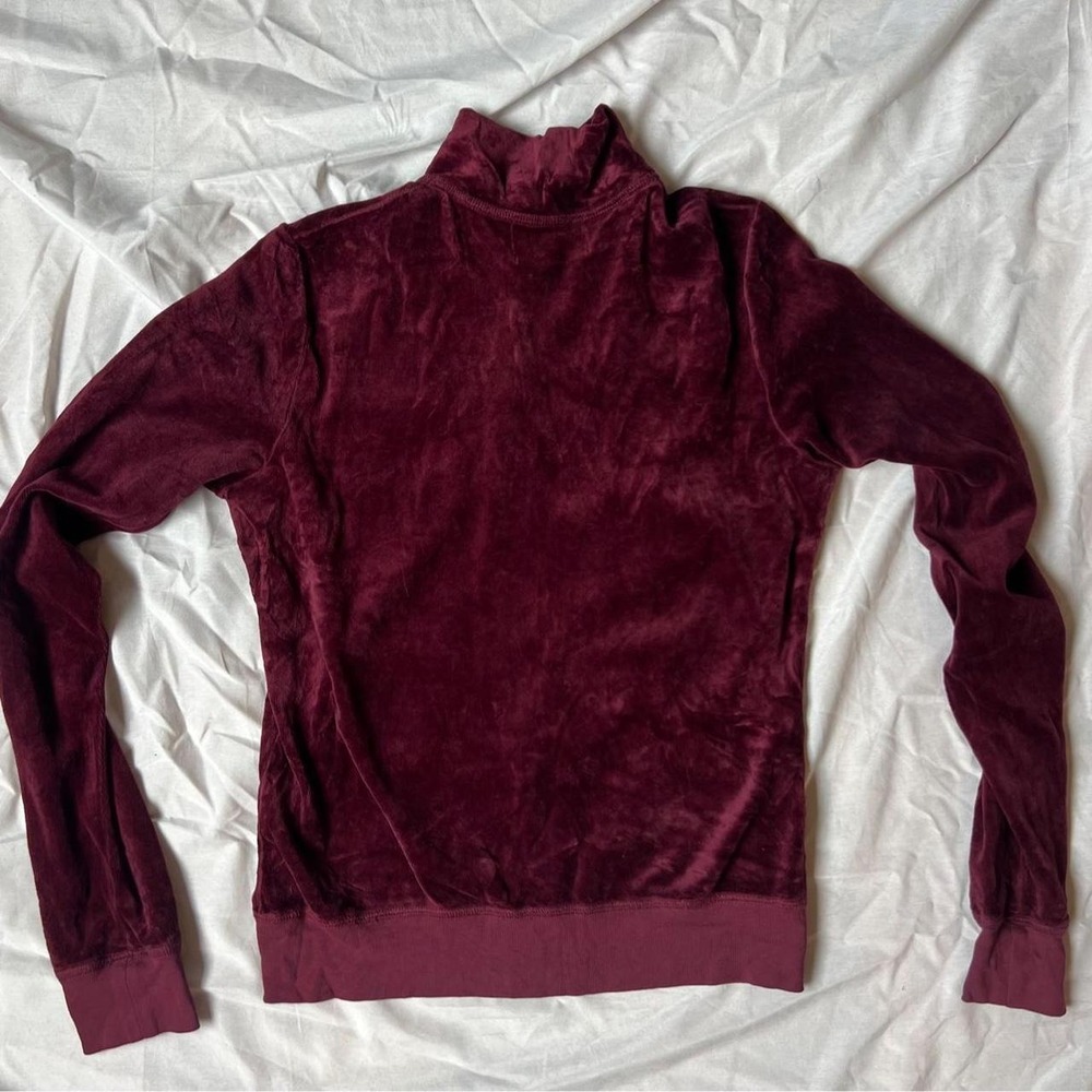 JUICY COUTURE Burgundy Velour Zip-Up - Picture 5 of 6